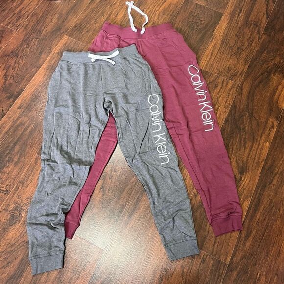 CALVIN KLEIN 2 Pack Terry Cloth Joggers! Perfect Lounge and gym Small Nwt - Picture 2 of 12